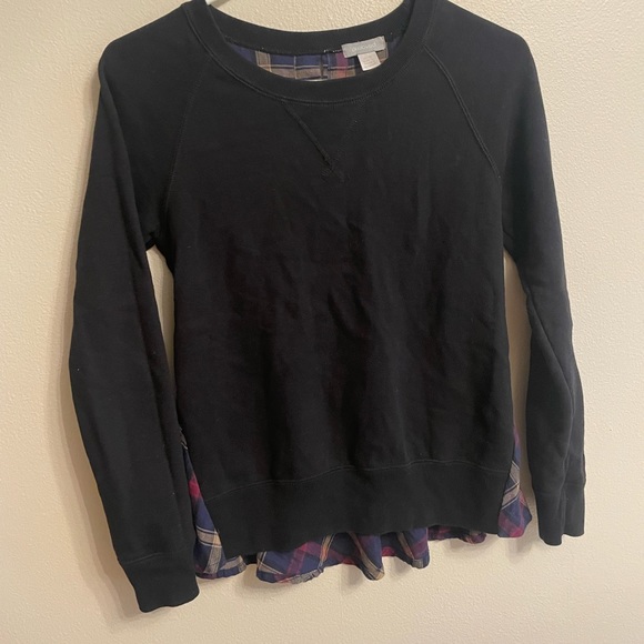 Flannel back sweatshirt - Picture 2 of 3